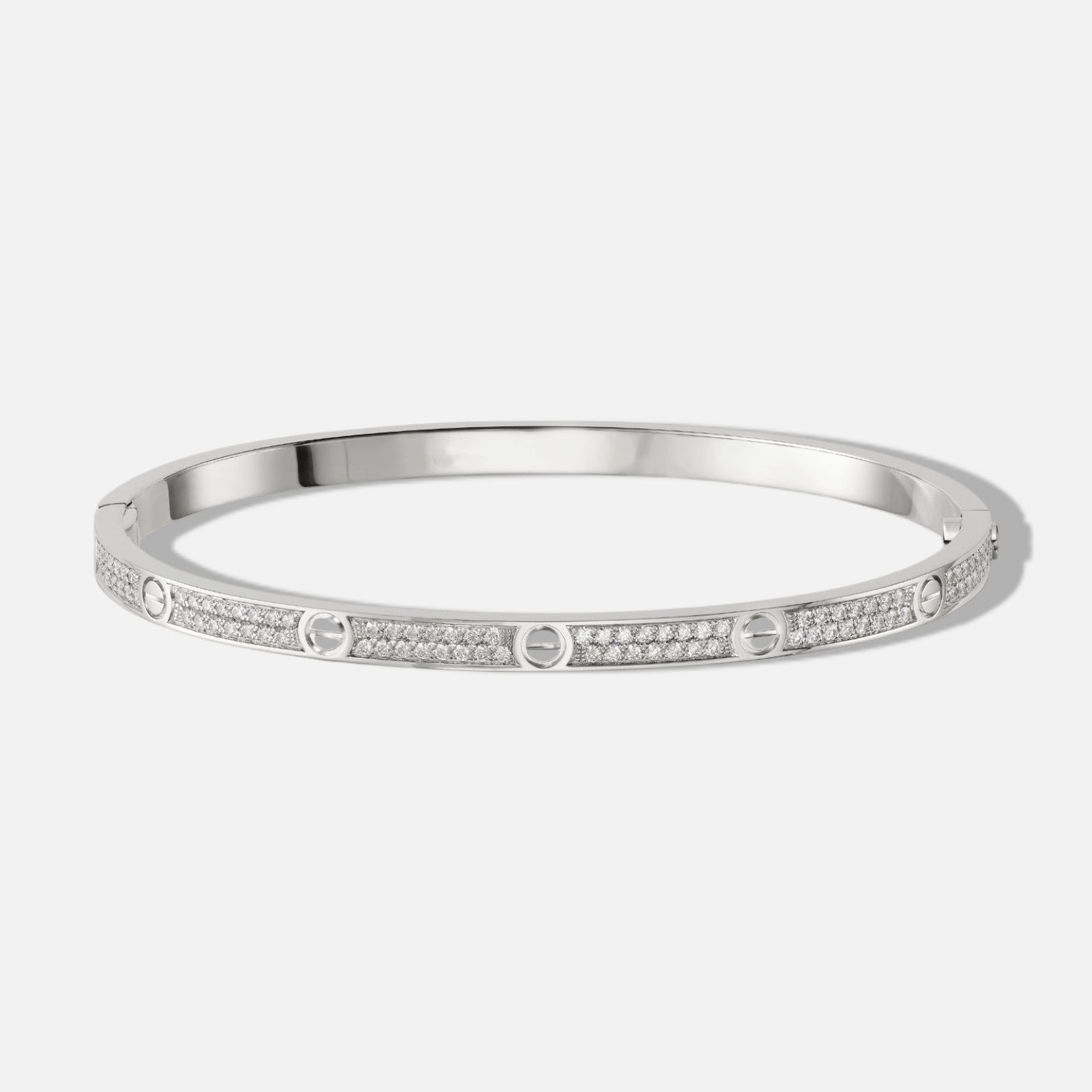 Valence Slim Pavé Love Bangle Bracelet