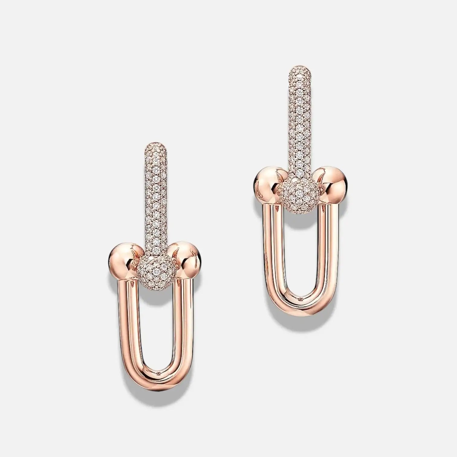 Calyx Pavé Link Hoop Earrings