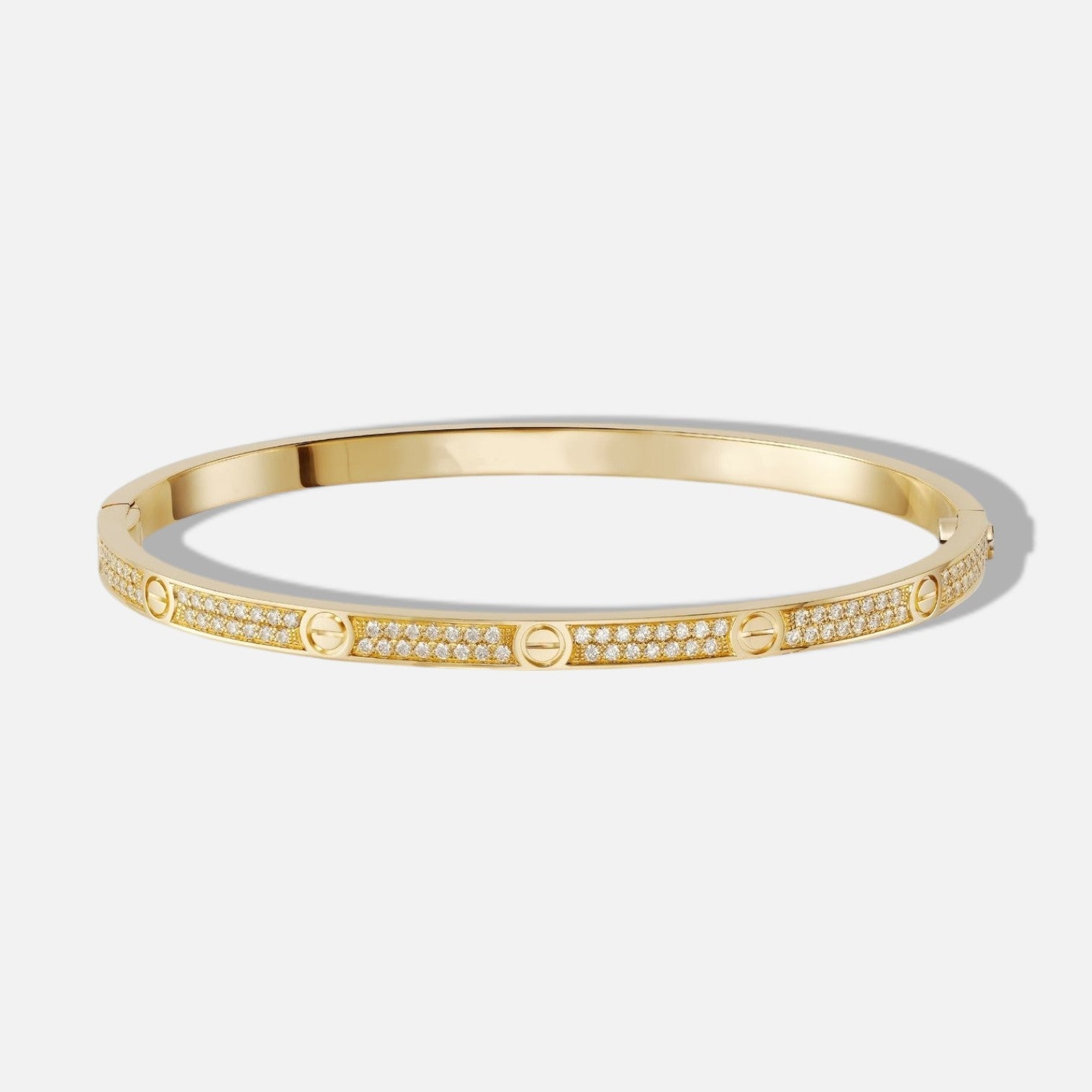 Valence Slim Pavé Love Bangle Bracelet