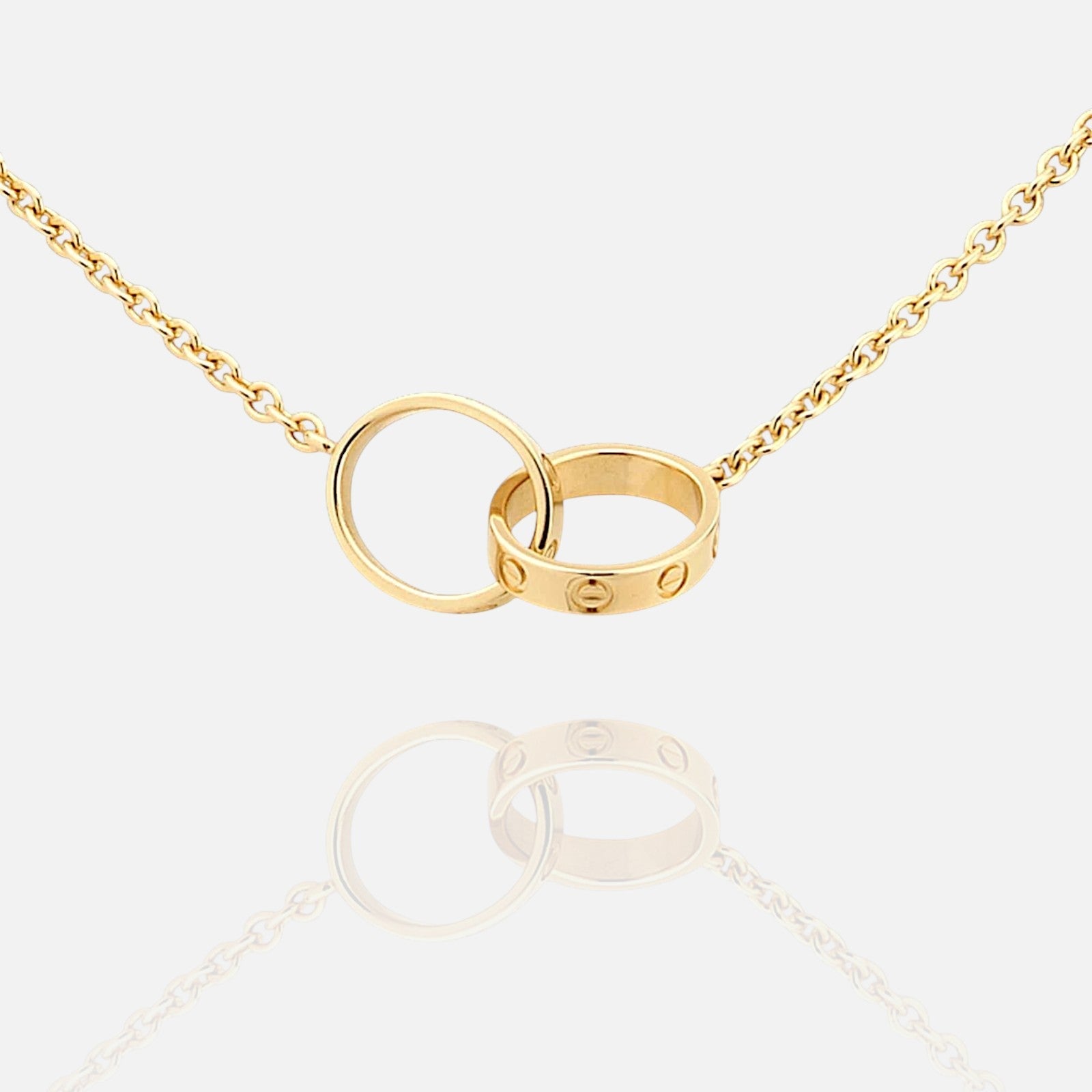 Valence Love Double Ring Necklace