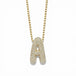 Aria | Bubble Initial Letter Pendant Necklace with Crystal Pavé Finish