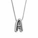 Aria | Bubble Initial Letter Pendant Necklace with Crystal Pavé Finish