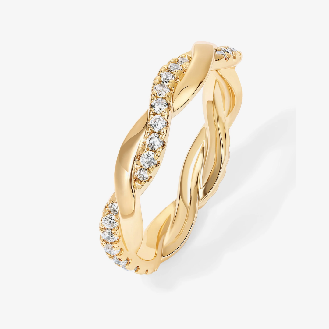 Twisted Pavé Eternity Ring