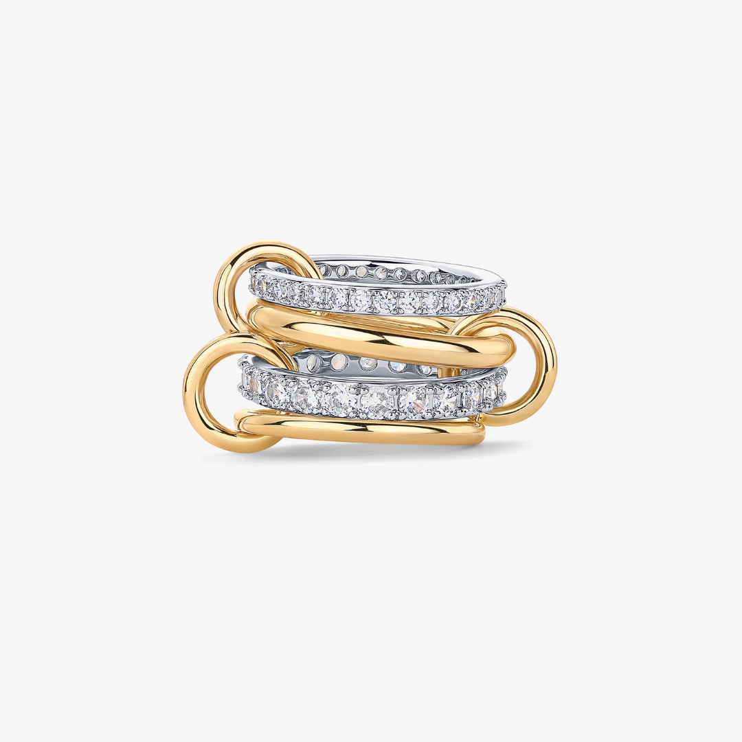 Mixed-Metal Interlocking Ring Stack