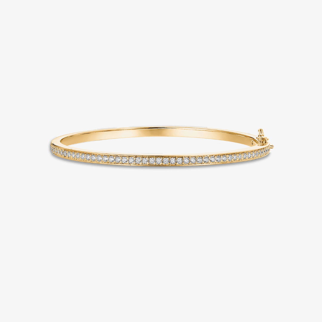 Gold Diamond Bangle Bracelet