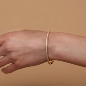 Gold Diamond Bangle Bracelet
