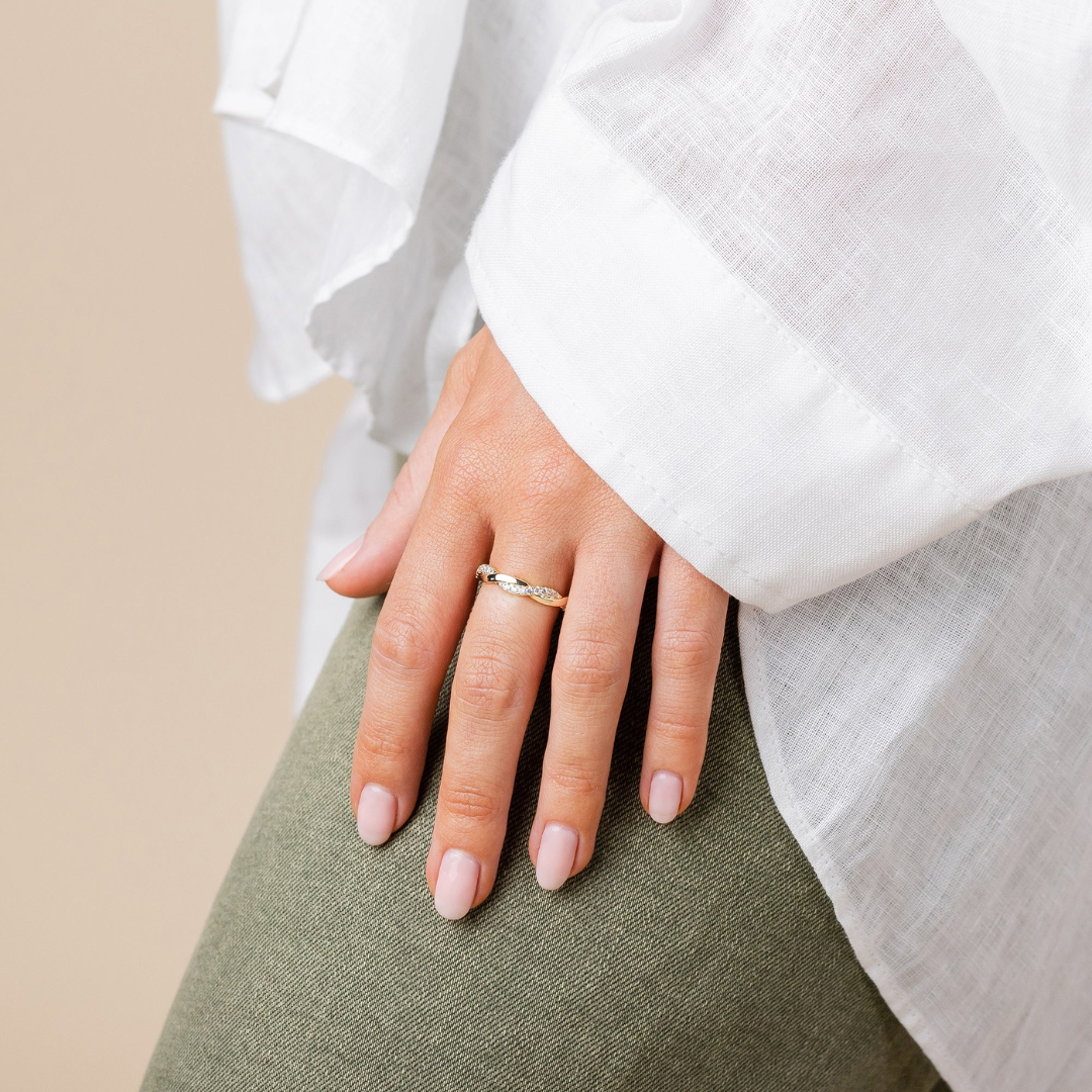 Twisted Pavé Eternity Ring