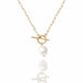 Aria | Elegant Freshwater Pearl Pendant Toggle Chain Necklace