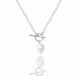 Aria | Elegant Freshwater Pearl Pendant Toggle Chain Necklace