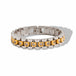 Stella | Sleek Gold Watchband Link Bracelet with Crystal Accents