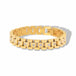Stella | Sleek Gold Watchband Link Bracelet with Crystal Accents