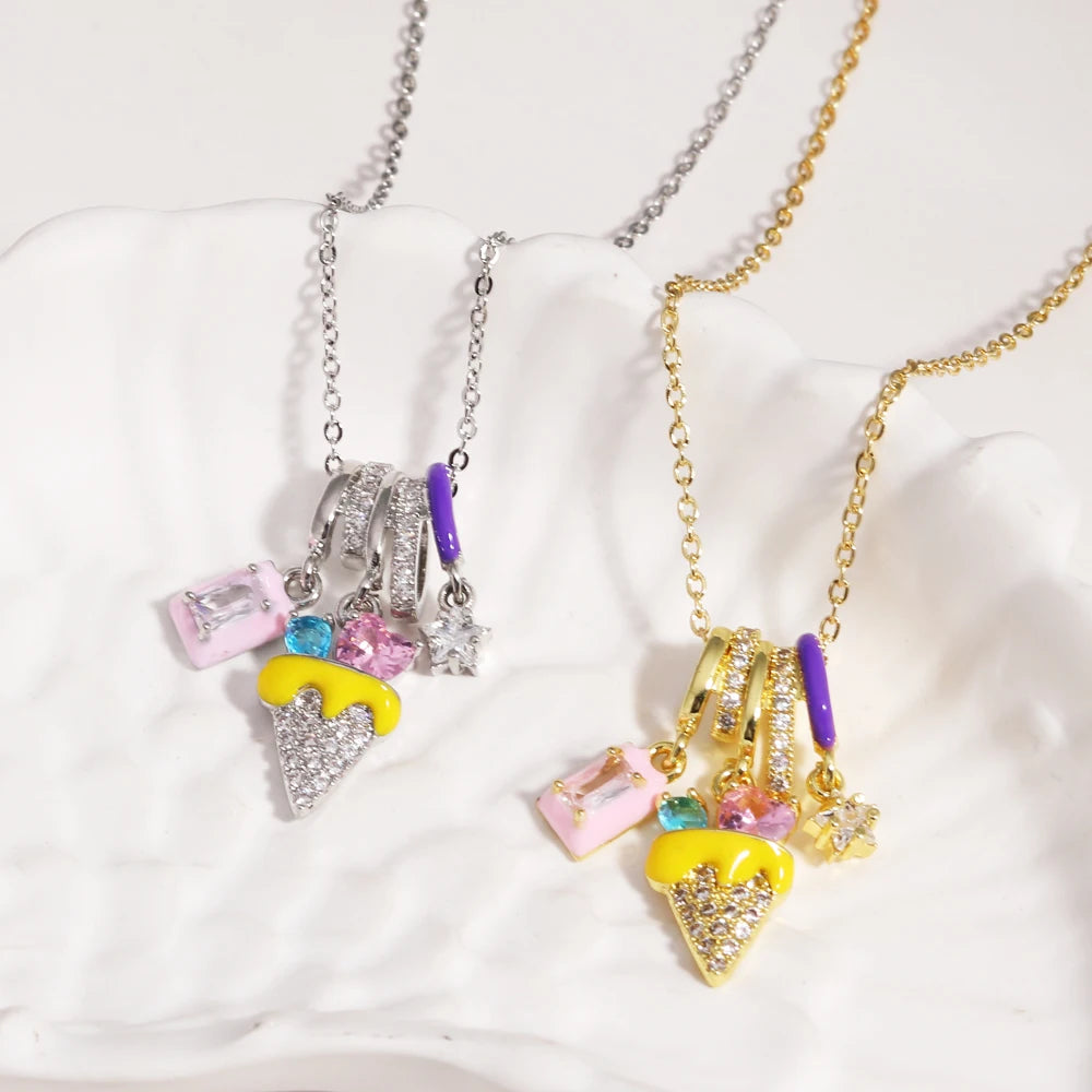 Candy Drip Ice Cream Necklace