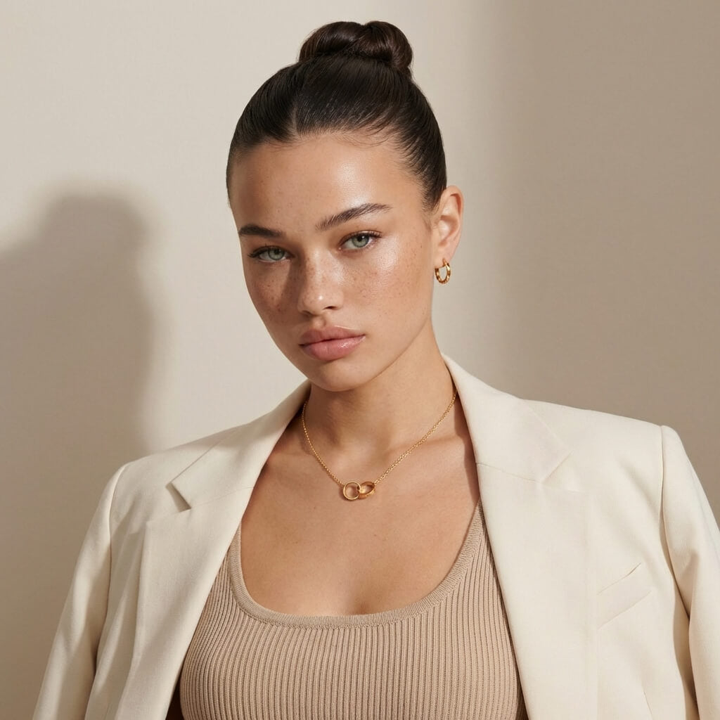 Valence Love Double Ring Necklace