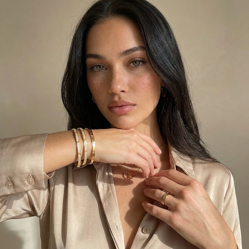 Valence Slim Screw Love Bracelet