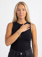 Pavé Bubble Double Strand Slider Bracelet — front