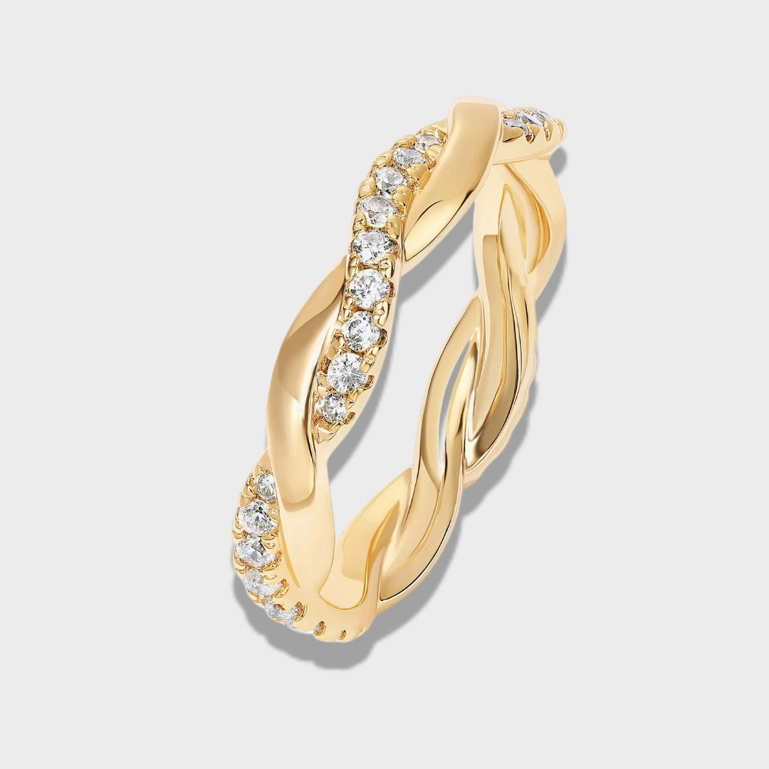 Twisted Pavé Eternity Ring