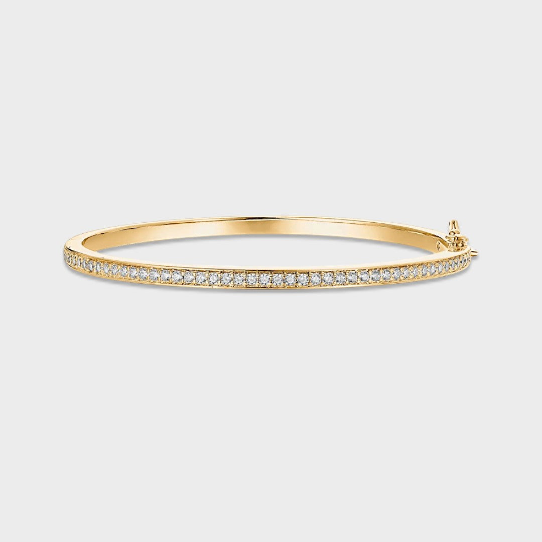 Gold Diamond Bangle Bracelet