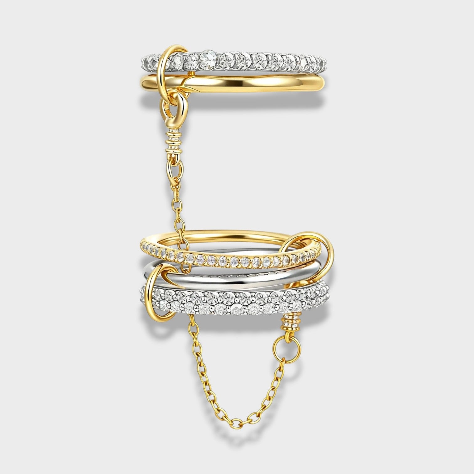 Mixed Metal Stackable Ring Set